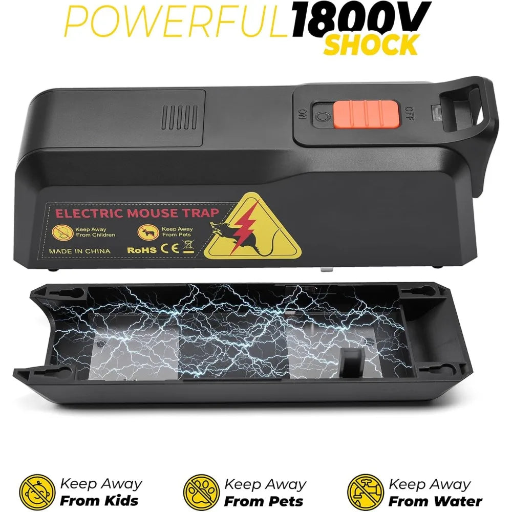 Electric Mouse Trap - Electronic Rodent for Indoors & Home - Humane & Effective Mouse Traps - Reusable