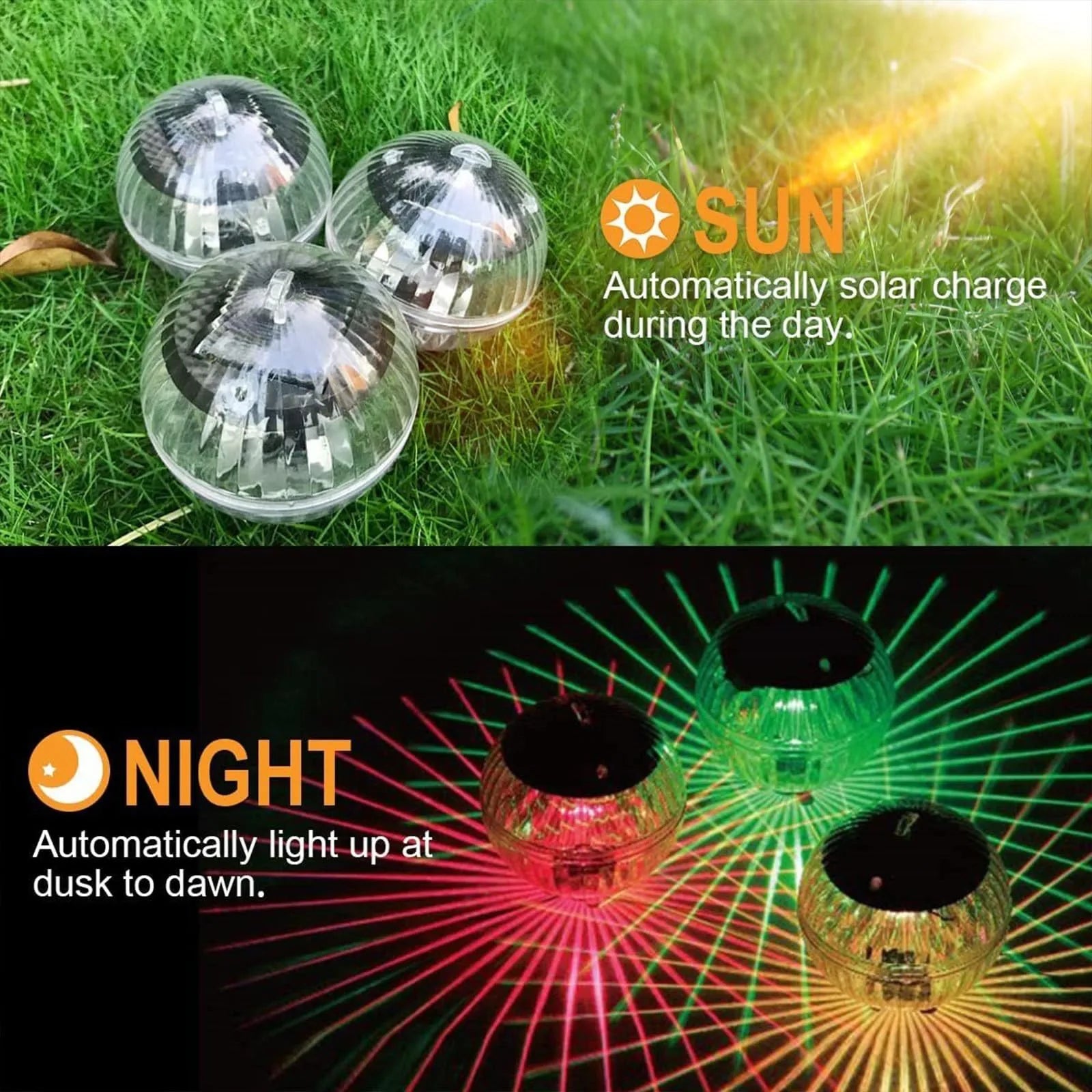 LED Solar Light Up Floating Pool Balls, Color Changing Solar Pool Balls, Pool Decorations For Hotel Pool/Pond/Hot Spring Decor