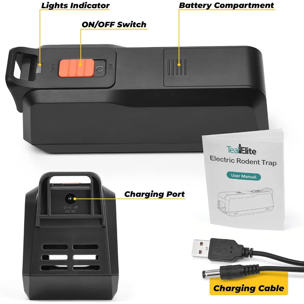 Electric Mouse Trap - Electronic Rodent for Indoors & Home - Humane & Effective Mouse Traps - Reusable