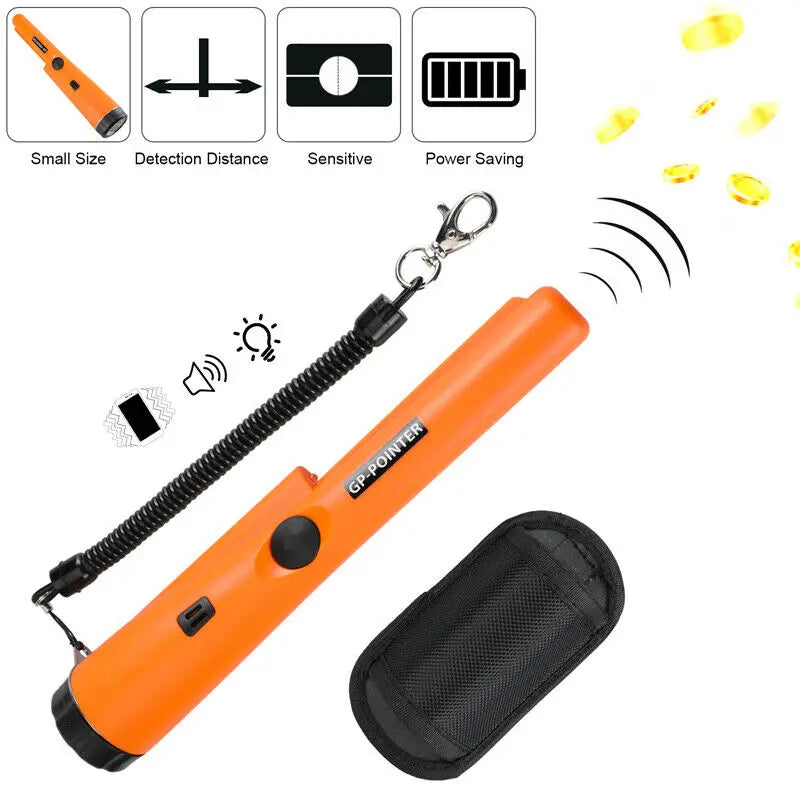 Metal Detector Pinpointer Waterproof Handheld Pin Pointer Wand Golden Treasure Hunting Unearthing Tool Accessories