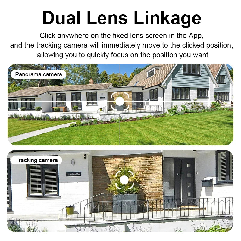 6MP O-Kam APP 5X Dual Lens  Garden Lamp IP Camera PIR Human Body Detection Full Color Floodlight Home Security Street  Monitor