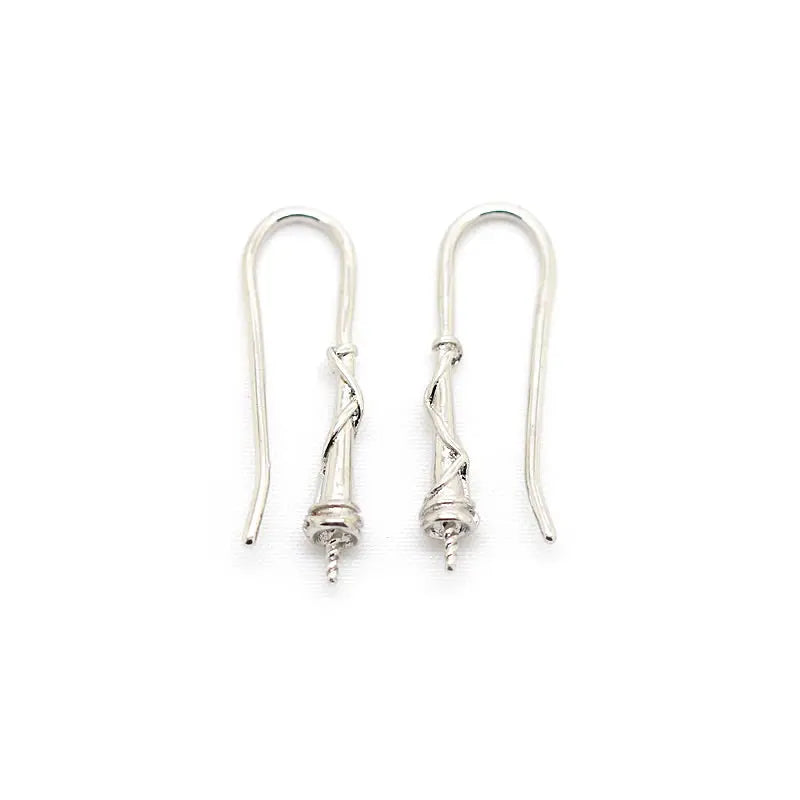 18K Gold Color Brass Can fit Half Hole Beads with Half Pins Earrings Hooks High Quality Jewelry Making Diy Findings Accessories