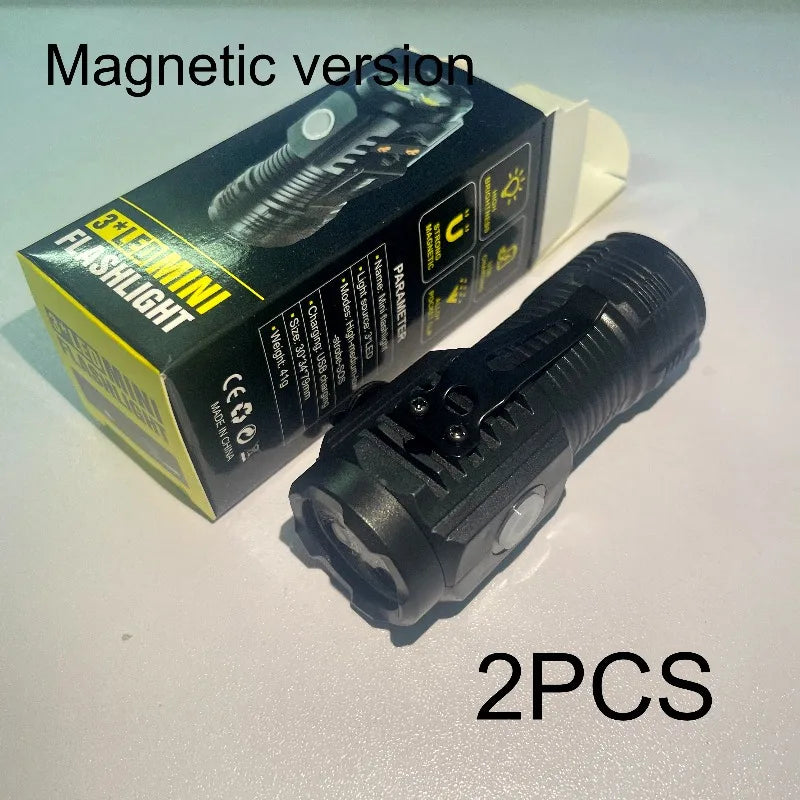 New Ultra Powerful Flashlight 3 Core LED Mini Tactical Flashlight Three-eyed monster LED flashlight