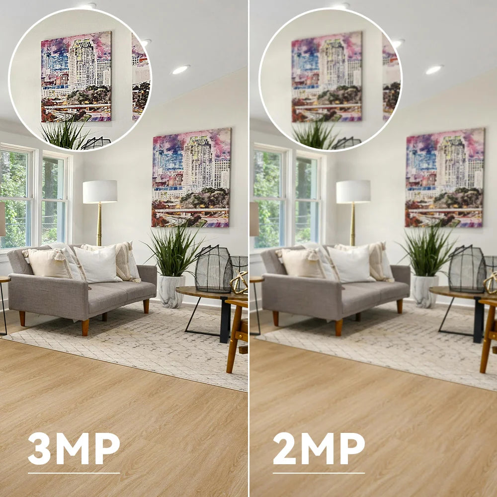 3MP WiFi Pan 355° Tilt 90°  Wireless Security Camera Full Color Night Vision Motion Detection Two-Way Audio Automatic Camera