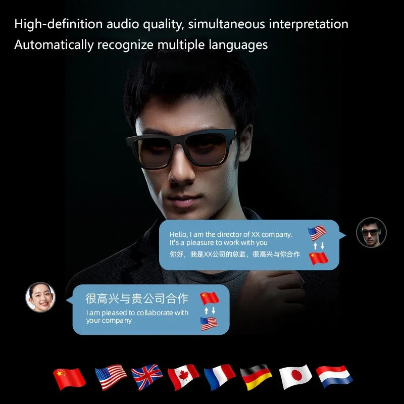 OPPO 8KHD AI Smart Glasses Photochromic Multifunction Bluetooth Calling Voice Assistant Music Player Translate Camera Glasses