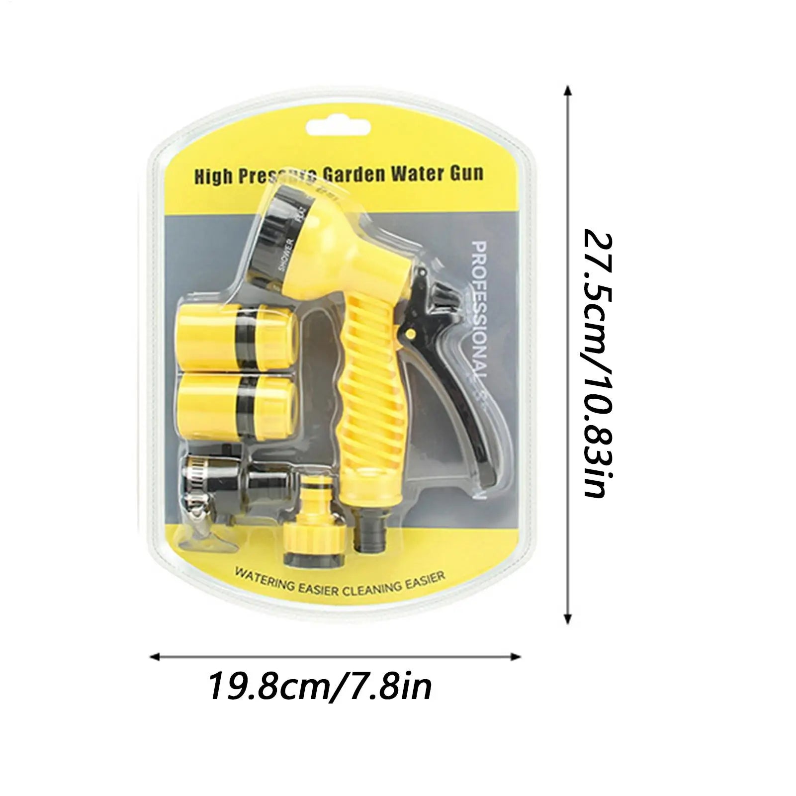 Garden Hose Sprayer Nozzle With 7 Watering Patterns Hose Spray Nozzle For Lawn Outdoor Outside Yard Patio Car Wash Cleaning Pet