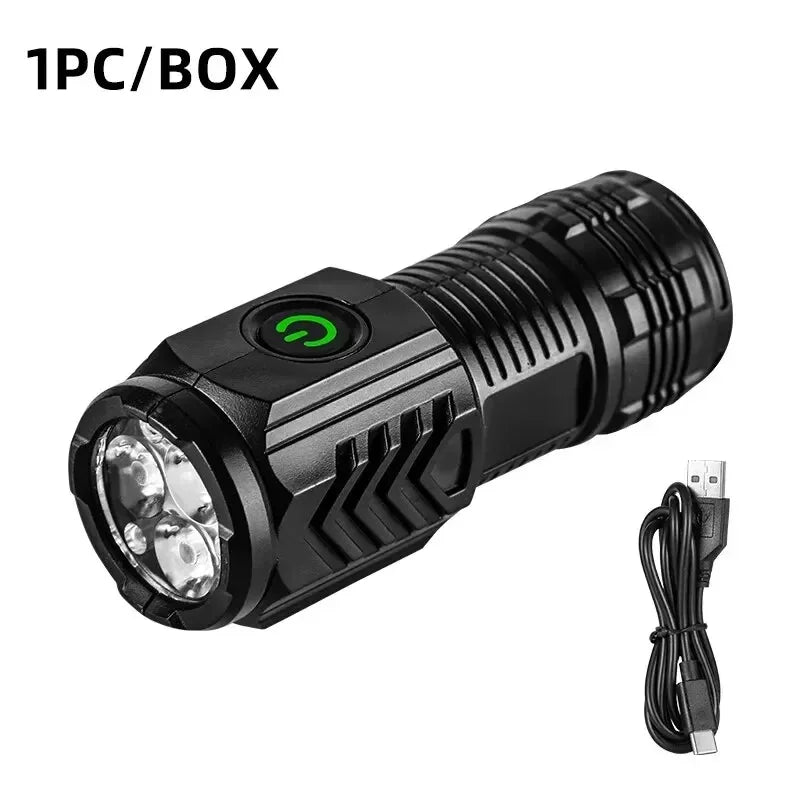 New Ultra Powerful Flashlight 3 Core LED Mini Tactical Flashlight Three-eyed monster LED flashlight