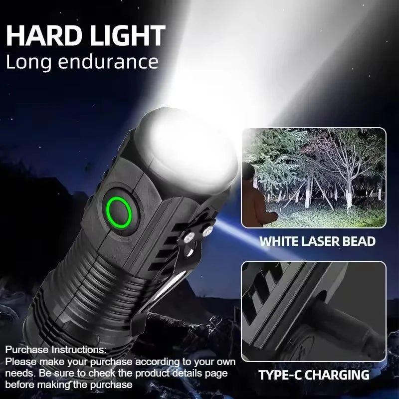 New Ultra Powerful Flashlight 3 Core LED Mini Tactical Flashlight Three-eyed monster LED flashlight