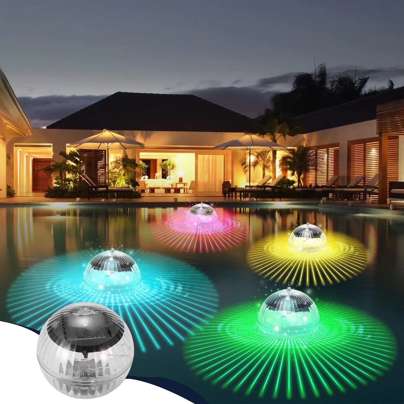 LED Solar Light Up Floating Pool Balls, Color Changing Solar Pool Balls, Pool Decorations For Hotel Pool/Pond/Hot Spring Decor