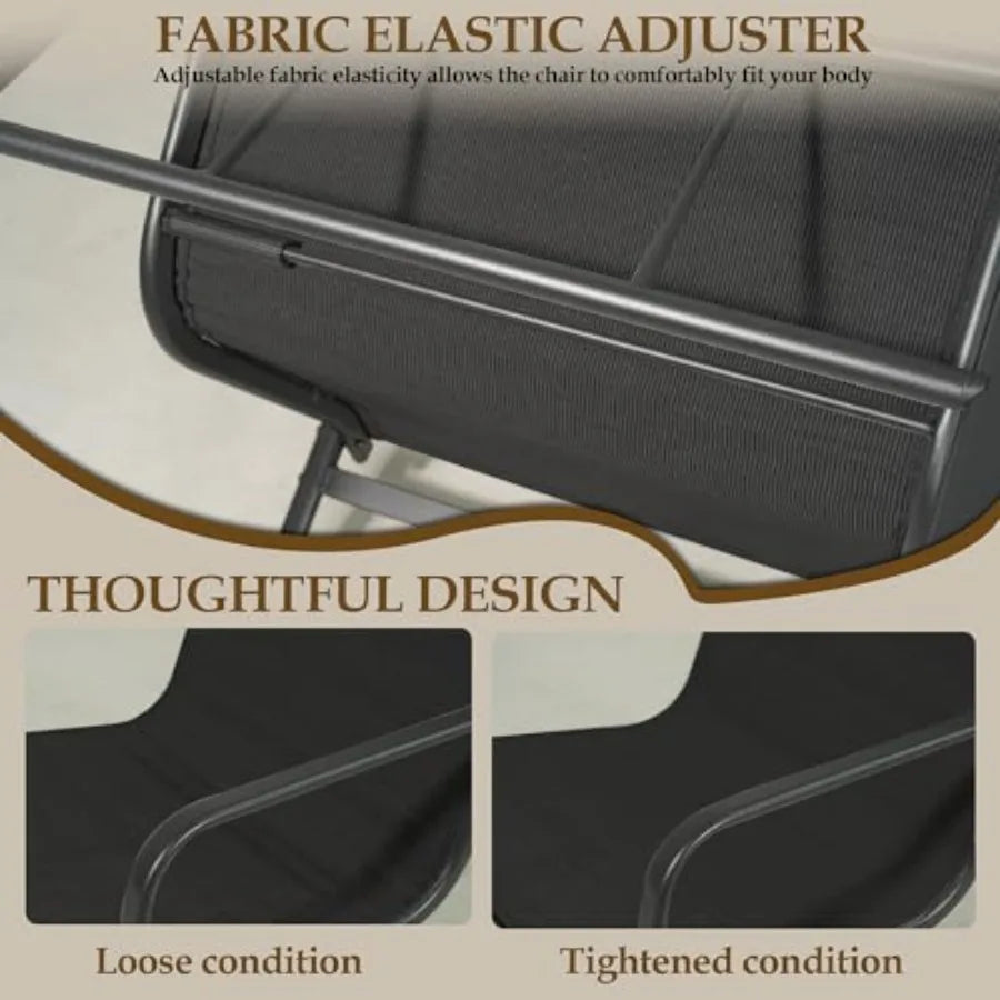 GEONKAI 4 Piece Patio Furniture Set Olefin Loveseat Outdoor Furniture with 2 Rocking Chairs Patio Conversation Set with Coffee