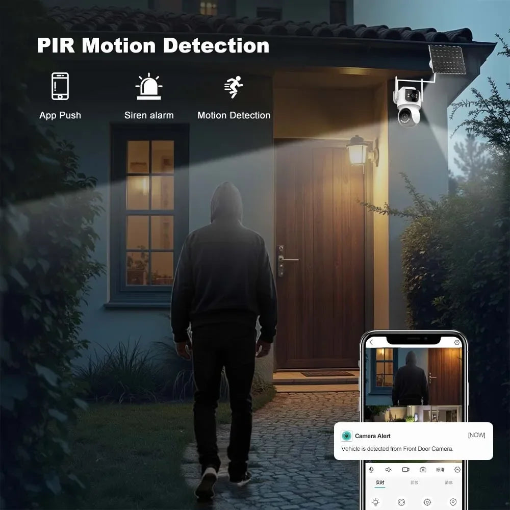 XMEYE 4G Solar Wireless PTZ Security Camera 4k 10X Zoom Dual Lens Human Detection AVO Wifi CCTV Video Surveillance Camera ICSEE