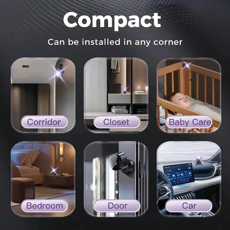 HD 1080P Mini WiFi Camera infrared Night Vision Camera 360° Rotatable Home Security Protection Wireless WiFi Surveillance Camera